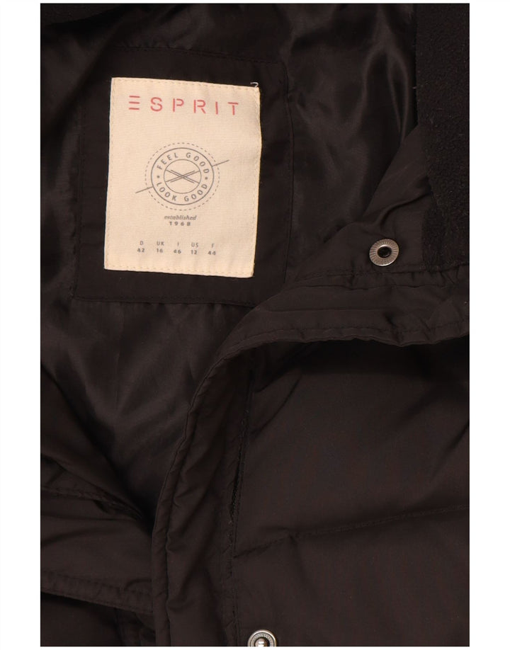 Esprit Womens Padded Coat UK 16 Large  Black Polyester