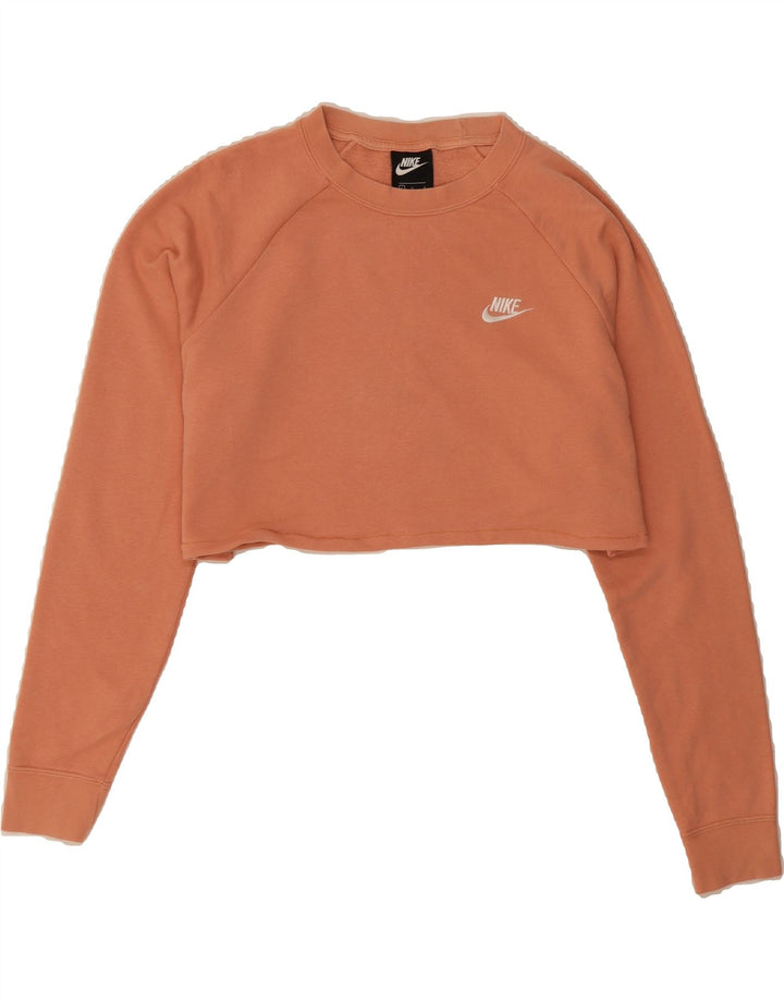 NIKE Womens Crop Sweatshirt Jumper UK 16 Large Red Vintage Nike and Second-Hand Nike from Messina Hembry 