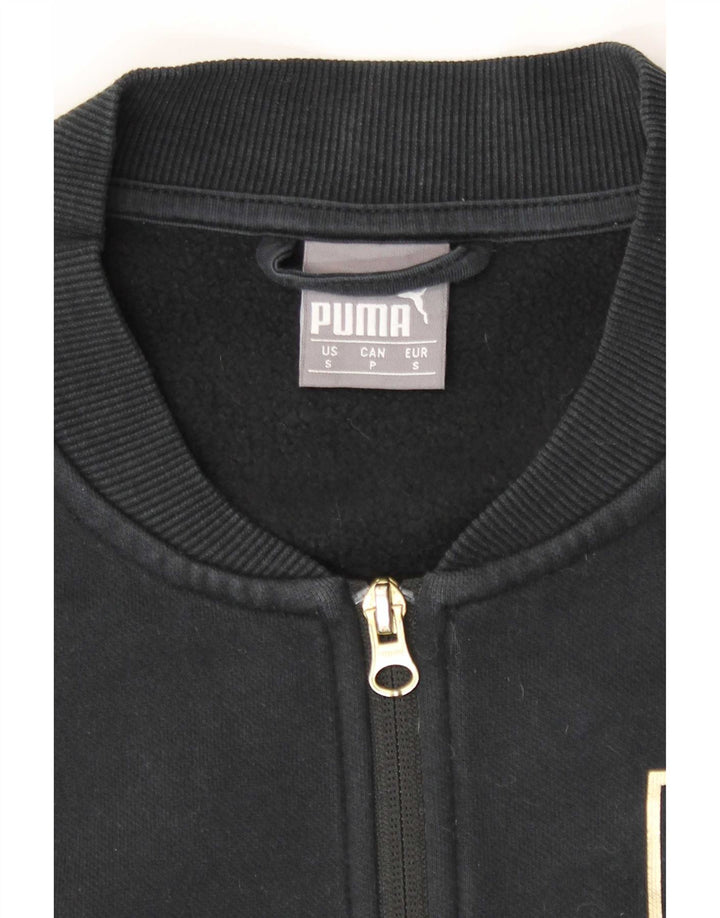 Puma Mens Graphic Tracksuit Top Jacket Small Black
