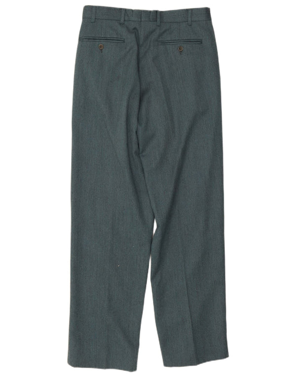Byblos Mens Pegged Suit Trousers IT 48 Medium W31 L31 Green Wool