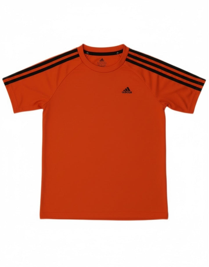 Adidas Boys Aeroready T-Shirt Top 11-12 Years Orange Polyester