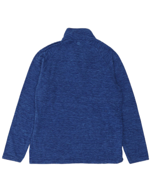 Mountain Warehouse Mens Zip Neck Fleece Jumper Medium Navy Blue Flecked
