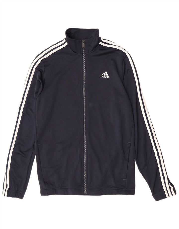 Adidas Mens Tracksuit Top Jacket Medium Navy Blue Polyester