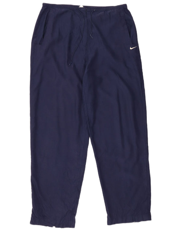 NIKE Womens Tapered Casual Trousers US 12/14 Large W32 L30 Navy Blue