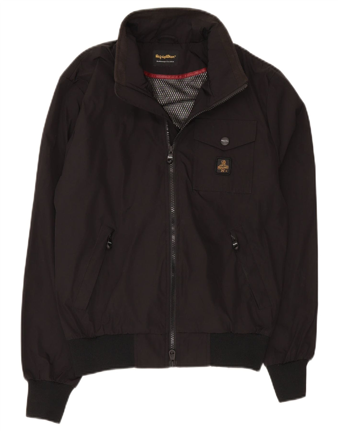 Refrigiwear Mens Bomber Jacket EU 46 Small Black Polyester