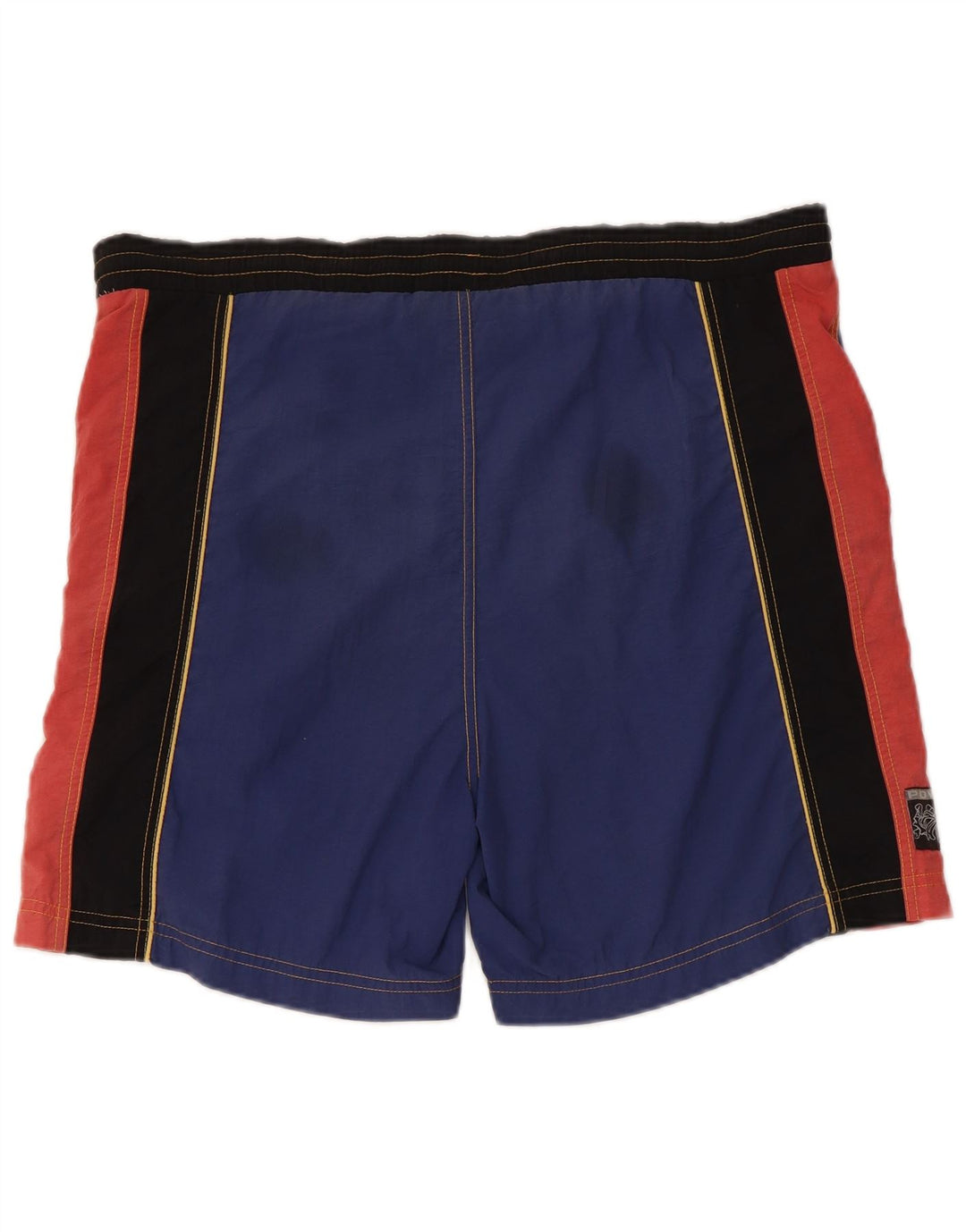 Lotto Mens Graphic Swimming Shorts IT 46 Small Navy Blue Colourblock Nylon