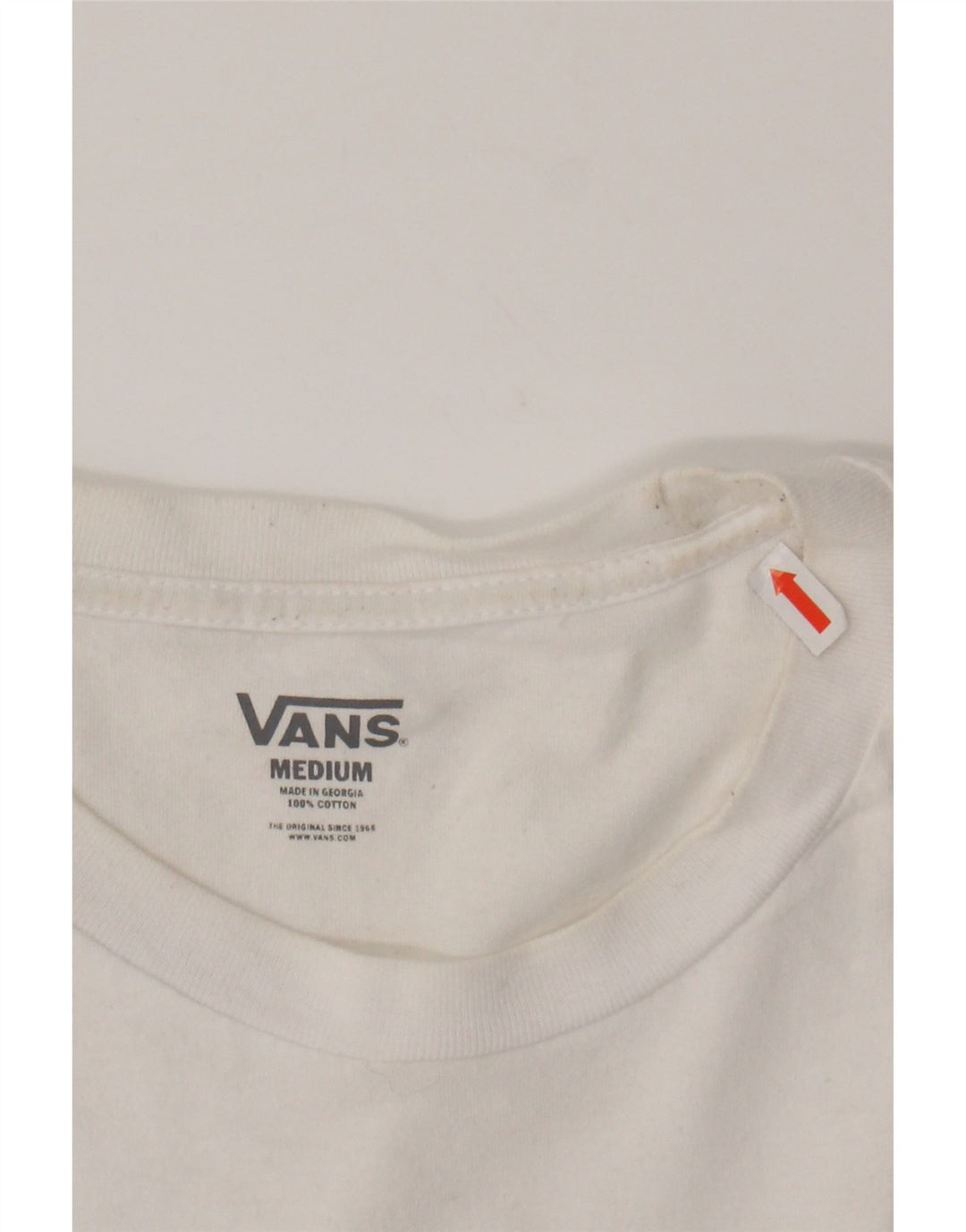 VANS Mens Graphic T-Shirt Top Medium White Cotton Vintage Vans and Second-Hand Vans from Messina Hembry 