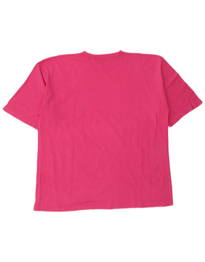 CONTE OF FLORENCE Womens T-Shirt Top IT 48 XL Pink Cotton