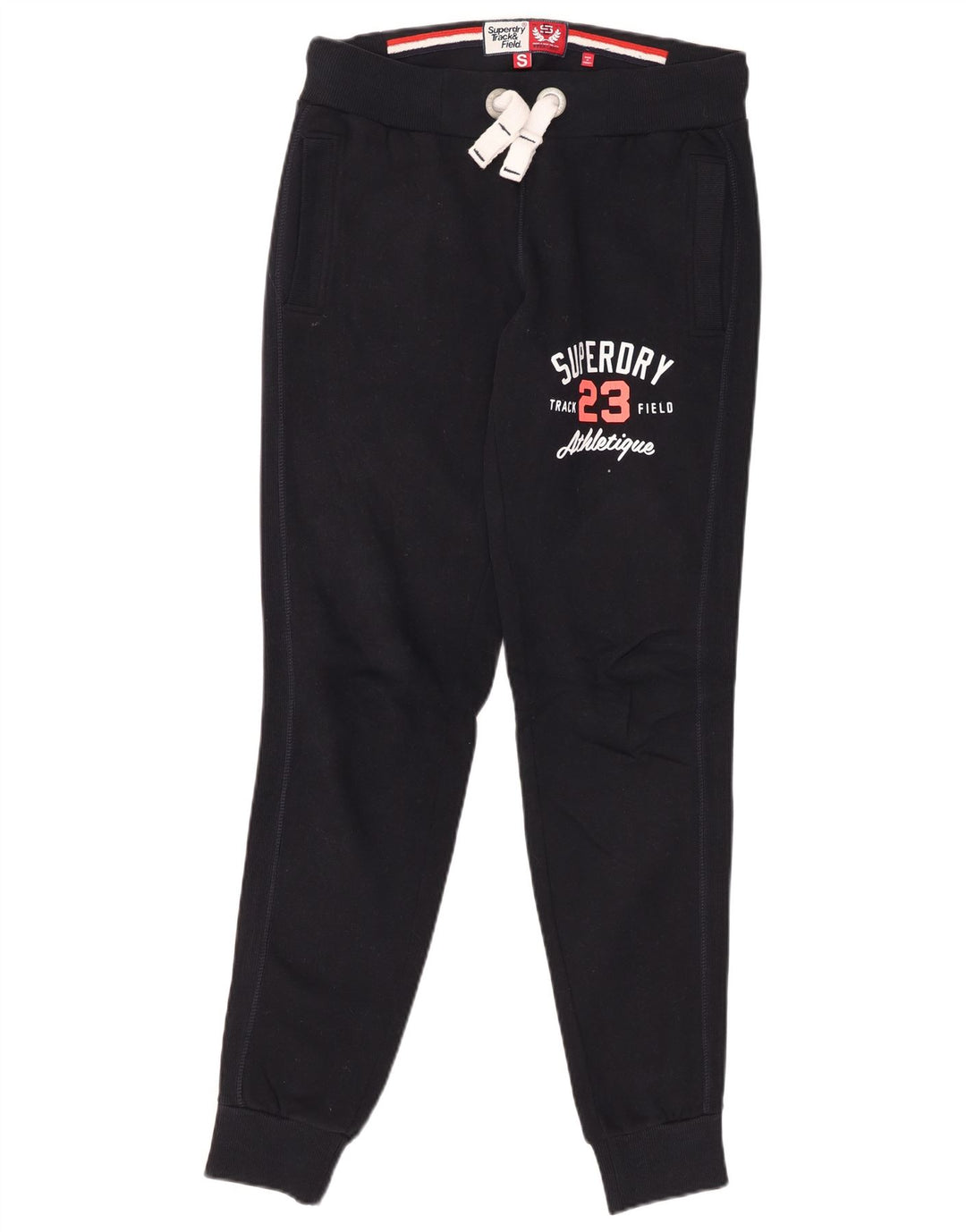 SUPERDRY Womens Graphic Tracksuit Trousers Joggers UK 10 Small  Navy Blue
