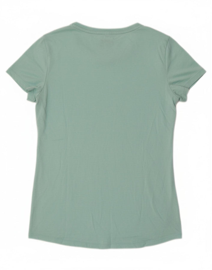 PUMA Womens Graphic T-Shirt Top UK 12 Medium Turquoise