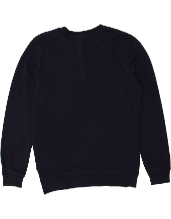 PUMA Mens Graphic Sweatshirt Jumper Small Navy Blue Vintage Puma and Second-Hand Puma from Messina Hembry 