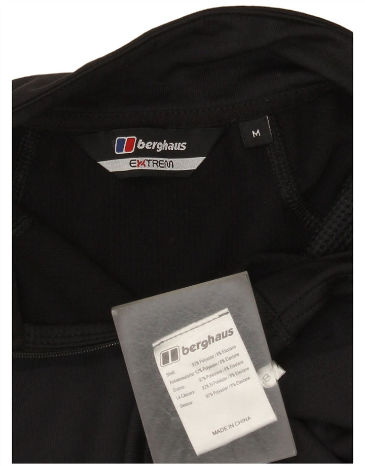 Berghaus Mens Zip Neck Pullover Tracksuit Top Medium Black Polyester