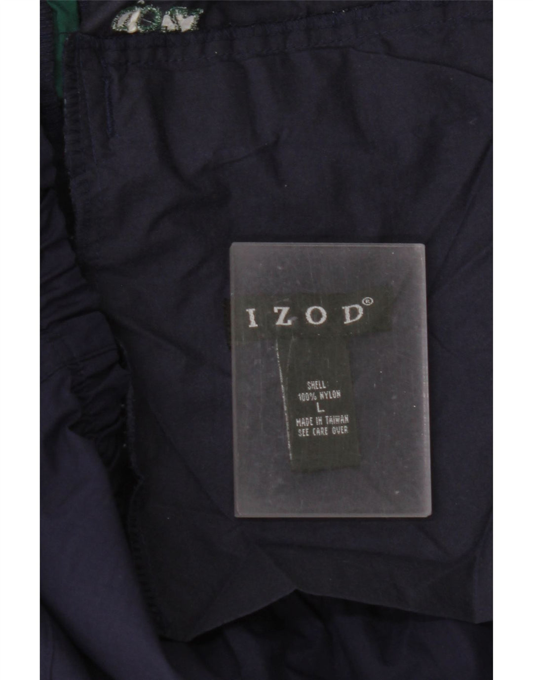 IZOD Mens Tracksuit Trousers Joggers Large  Navy Blue Colourblock Nylon