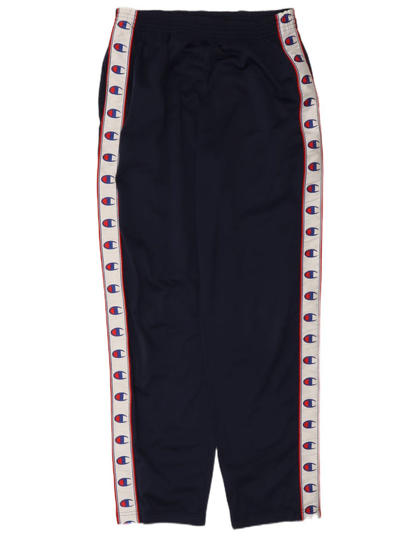 Champion Mens Graphic Tracksuit Trousers Large Navy Blue Colourblock