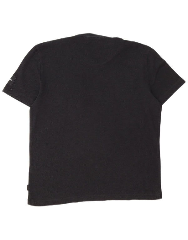 Calvin Klein Mens T-Shirt Top Large Black Cotton