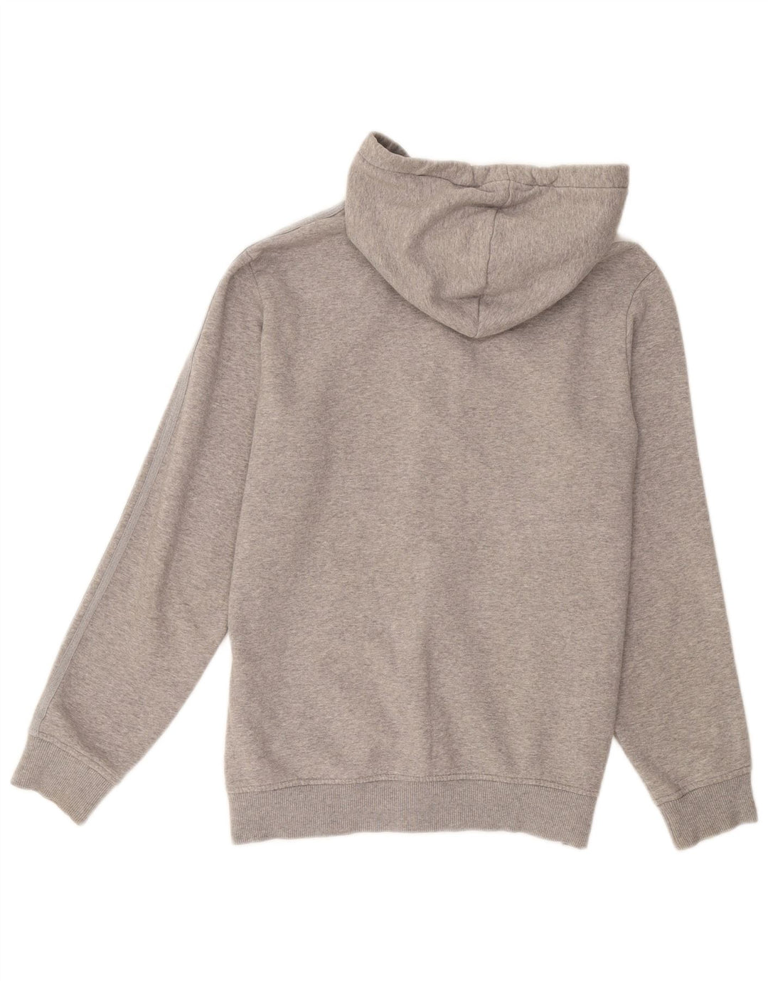 ADIDAS Mens Zip Hoodie Sweater Medium Grey Cotton