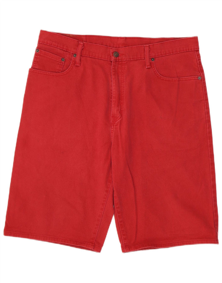 LEVI'S Mens 569 Denim Shorts W36 Large  Red Cotton
