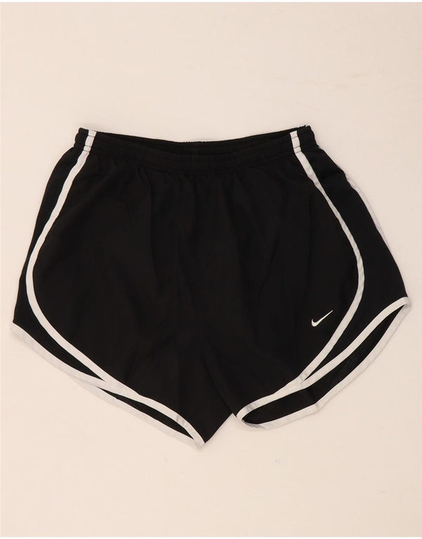 NIKE Womens Dri Fit Sport Shorts UK 8 Small  Black Polyester