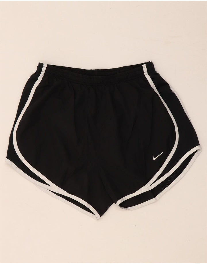 NIKE Womens Dri Fit Sport Shorts UK 8 Small  Black Polyester