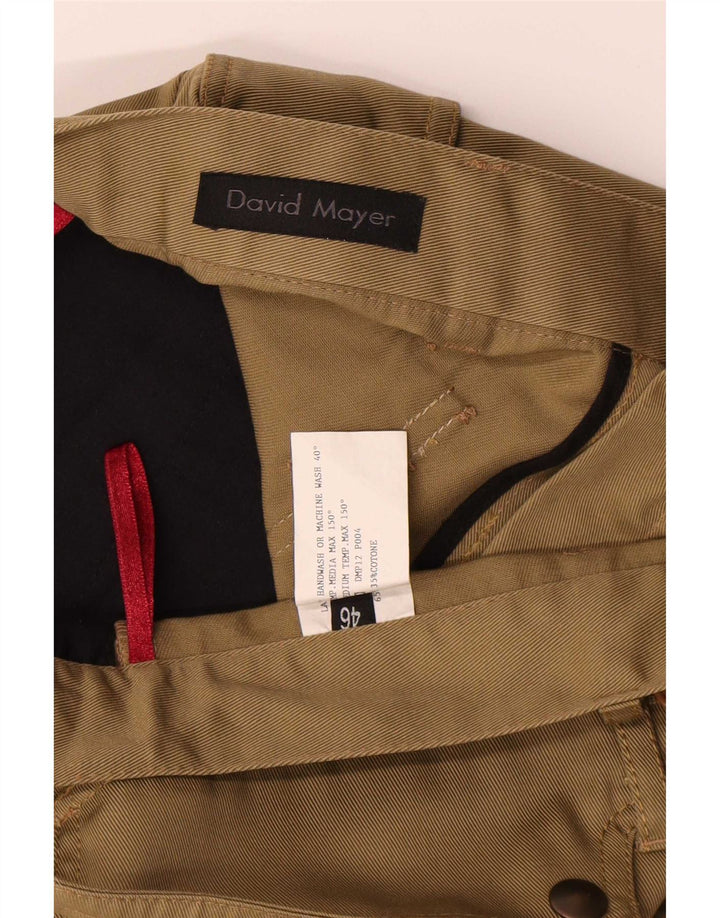 David Mayer Womens Bootcut Cargo Trousers IT 46 Large W31 L29 Khaki