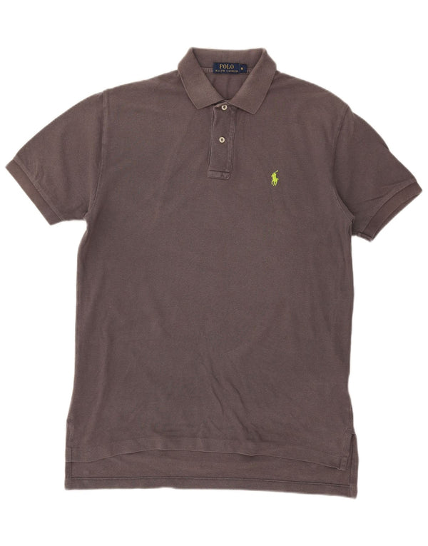 Polo Ralph Lauren Mens Polo Shirt Medium Grey Cotton