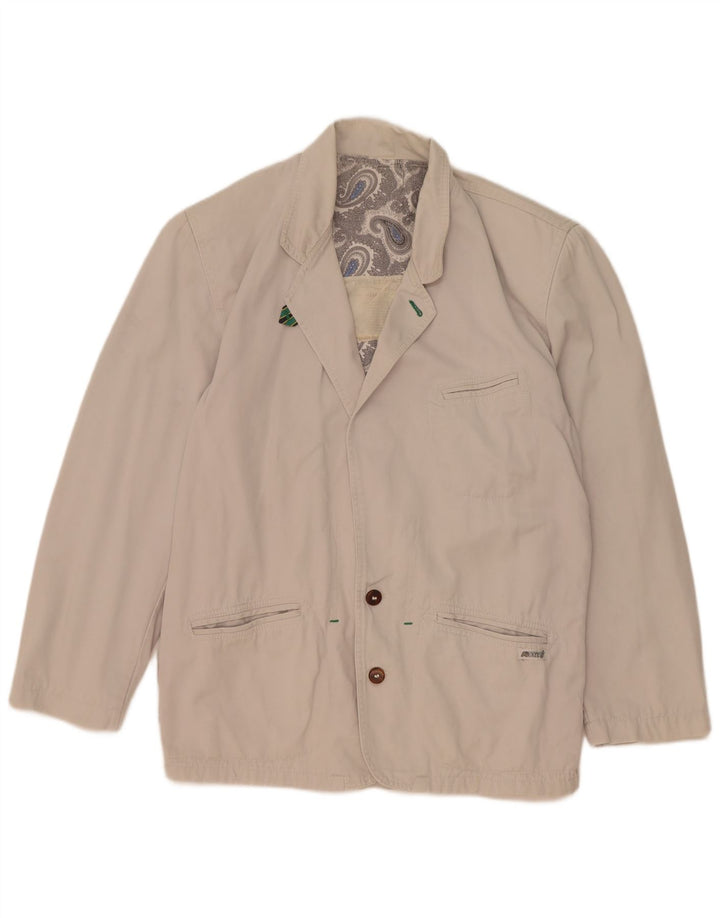 Vintage Mens 2 Button Blazer Jacket UK 40 Large White