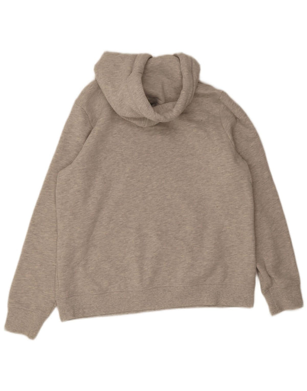 Superdry Womens Hoodie Jumper UK 16 Large Grey Flecked Cotton