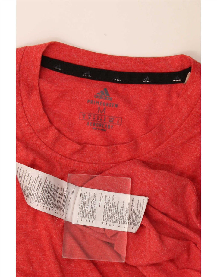 Adidas Mens Aeroready T-Shirt Top Medium Red Polyester