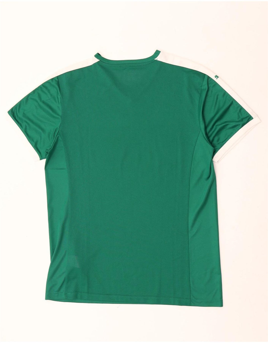 Puma Mens T-Shirt Top XL Green Colourblock Polyester