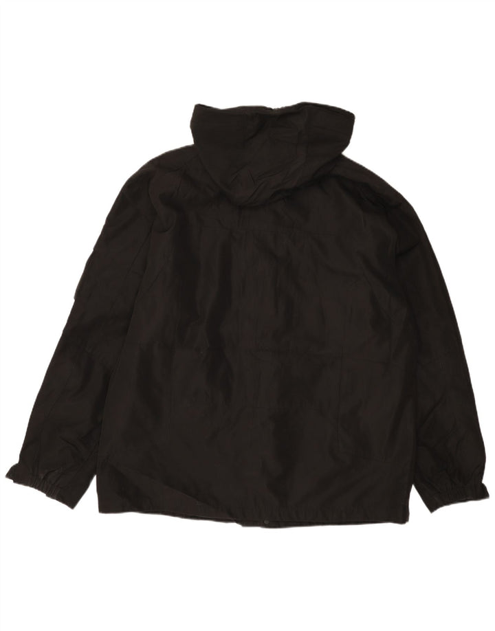 Calvin Klein Mens Hooded Windbreaker Jacket UK 40 Large Black Polyester