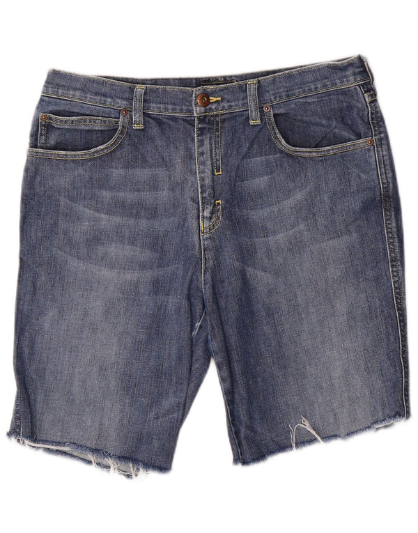 Armani Mens Denim Shorts W32 Medium Blue Cotton