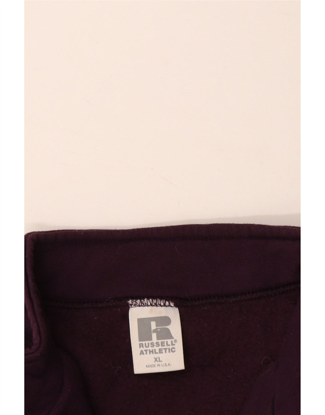 Russell Athletic Womens Zip Neck Sweatshirt Jumper UK 18 XL Maroon Cotton