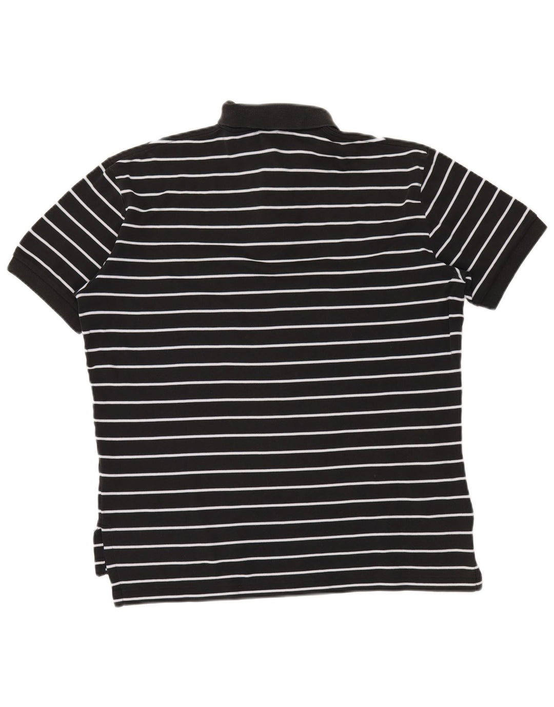 POLO RALPH LAUREN Mens Polo Shirt Medium Black Striped Cotton