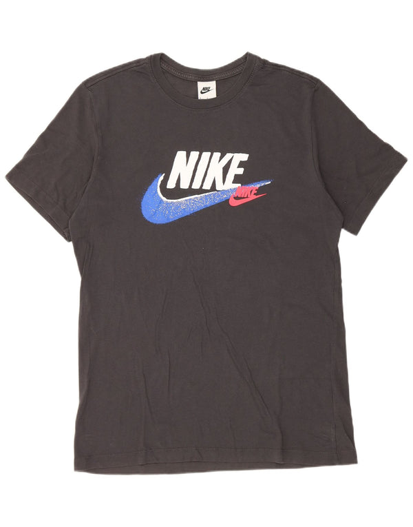Nike Mens Graphic T-Shirt Top Medium Grey Cotton