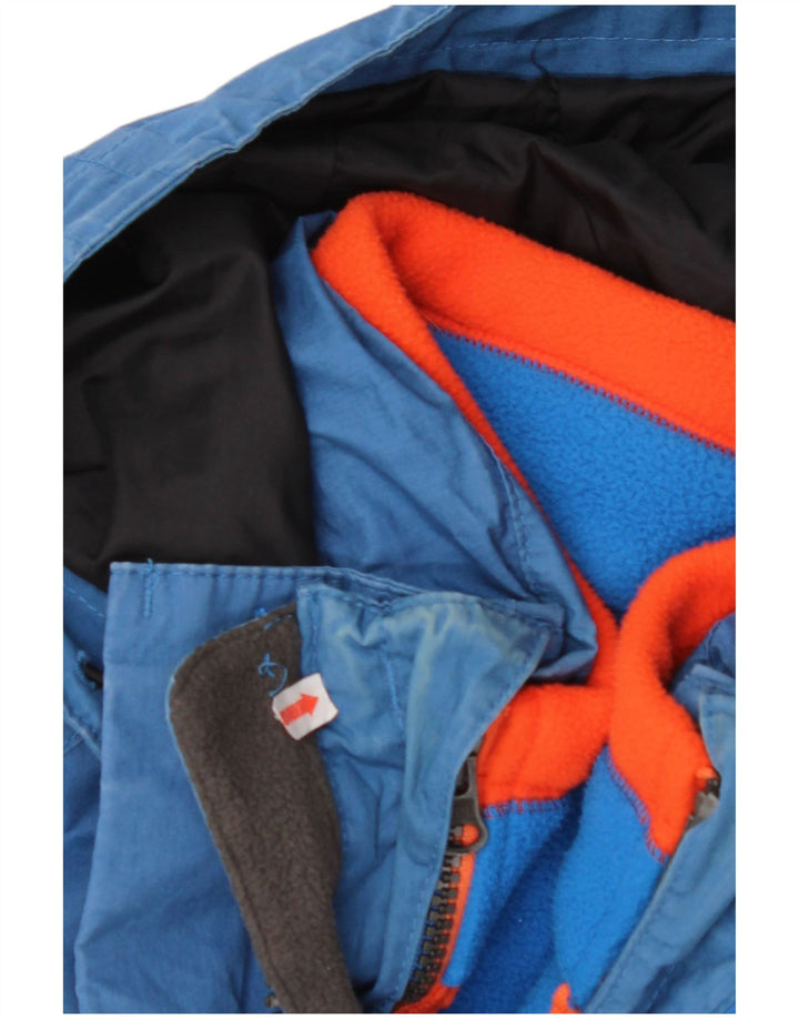 TIMBERLAND Mens Hooded Windbreaker Jacket UK 36 Small Blue Polyester