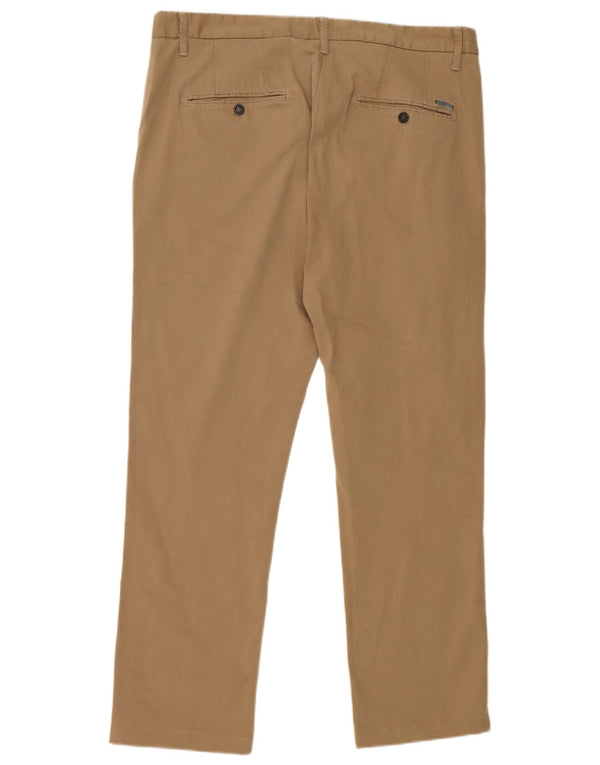 Zara Mens Straight Chino Trousers EU 48 XL W38 L29 Beige