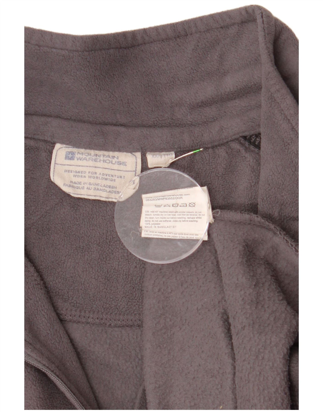 MOUNTAIN WAREHOUSE Mens Zip Neck Fleece Jumper 2XL Grey Colourblock