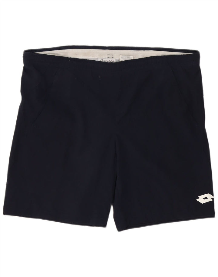 Lotto Mens Sport Shorts Large  Navy Blue Polyester