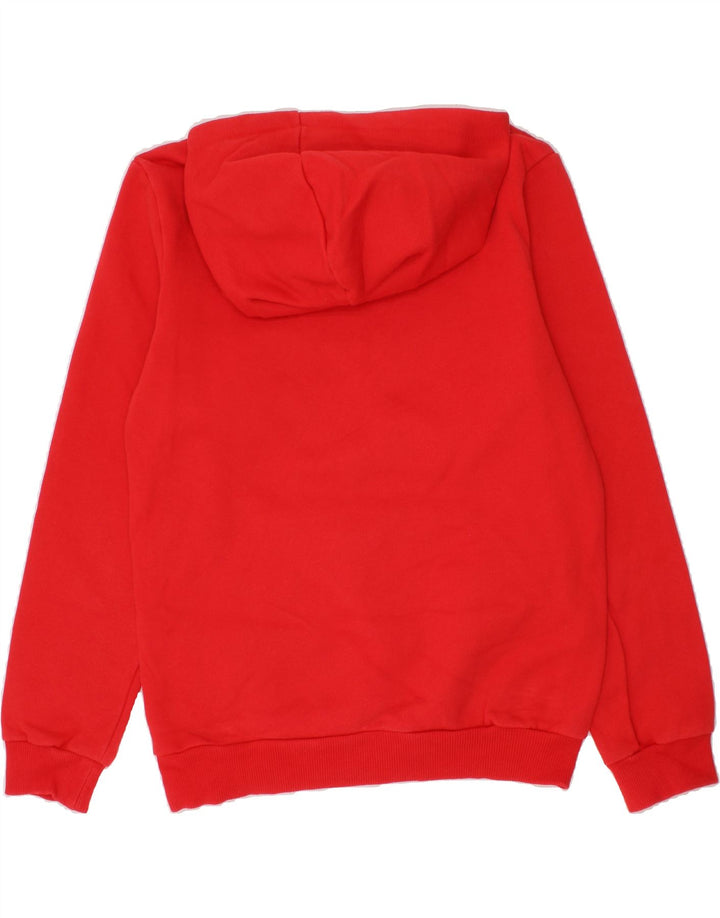 PUMA Boys Graphic Hoodie Jumper 11-12 Years Red Polyester Vintage Puma and Second-Hand Puma from Messina Hembry 