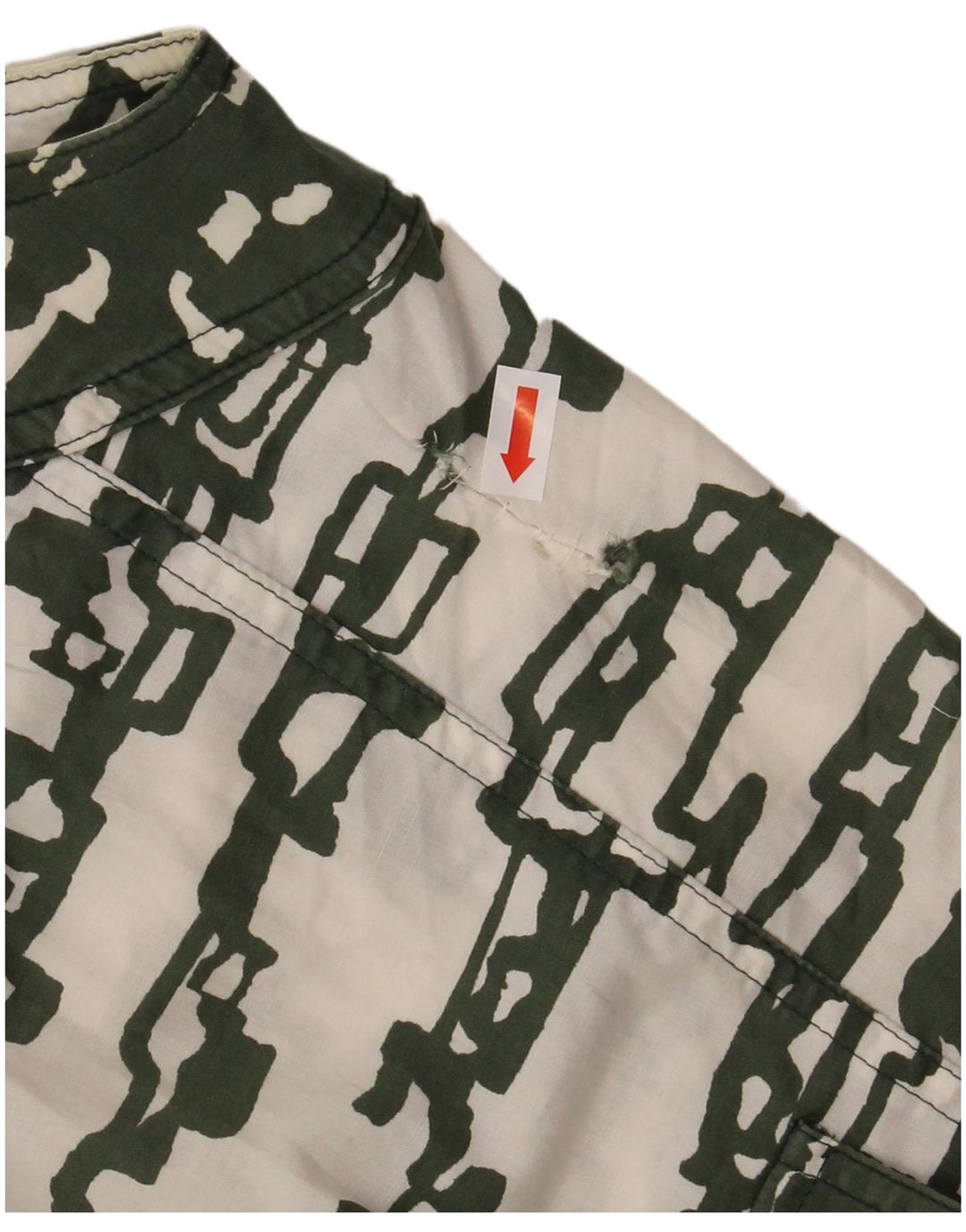 MARELLA Womens Sleeveless Shirt Dress UK 12 Medium Green Geometric