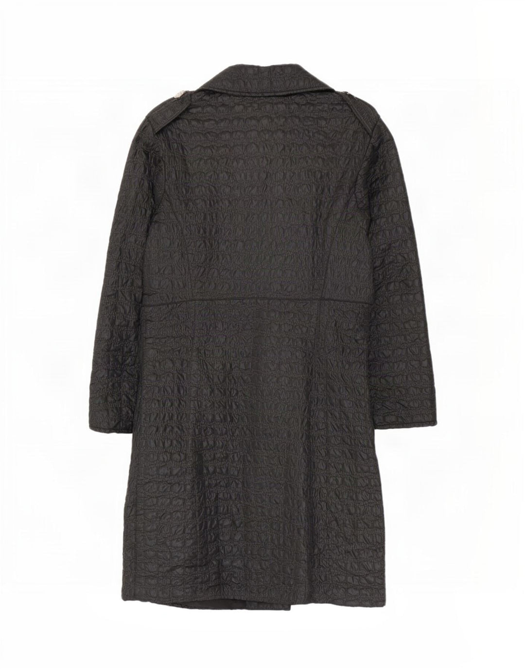 Vintage Womens Trench Coat UK 8 Small Black