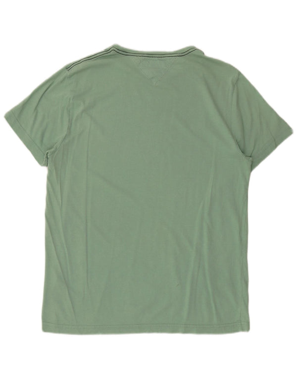 Tommy Hilfiger Mens Graphic T-Shirt Top Medium Green Cotton