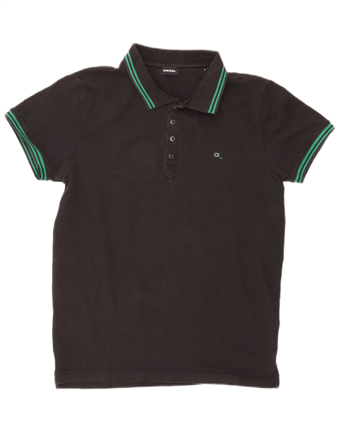 DIESEL Mens Polo Shirt Medium Black