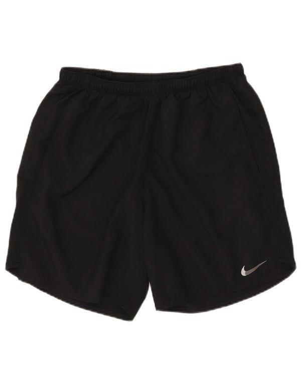 NIKE Womens Sport Shorts UK 12 Medium Black Polyester