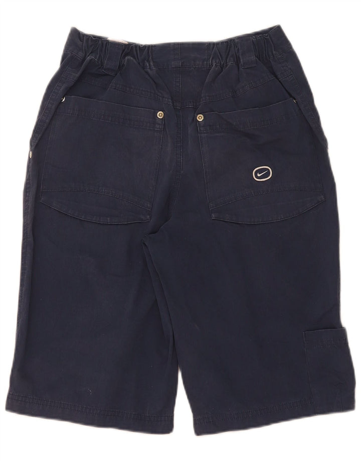 Nike Boys Bermuda Shorts 10-11 Years Medium W24 Navy Blue Cotton