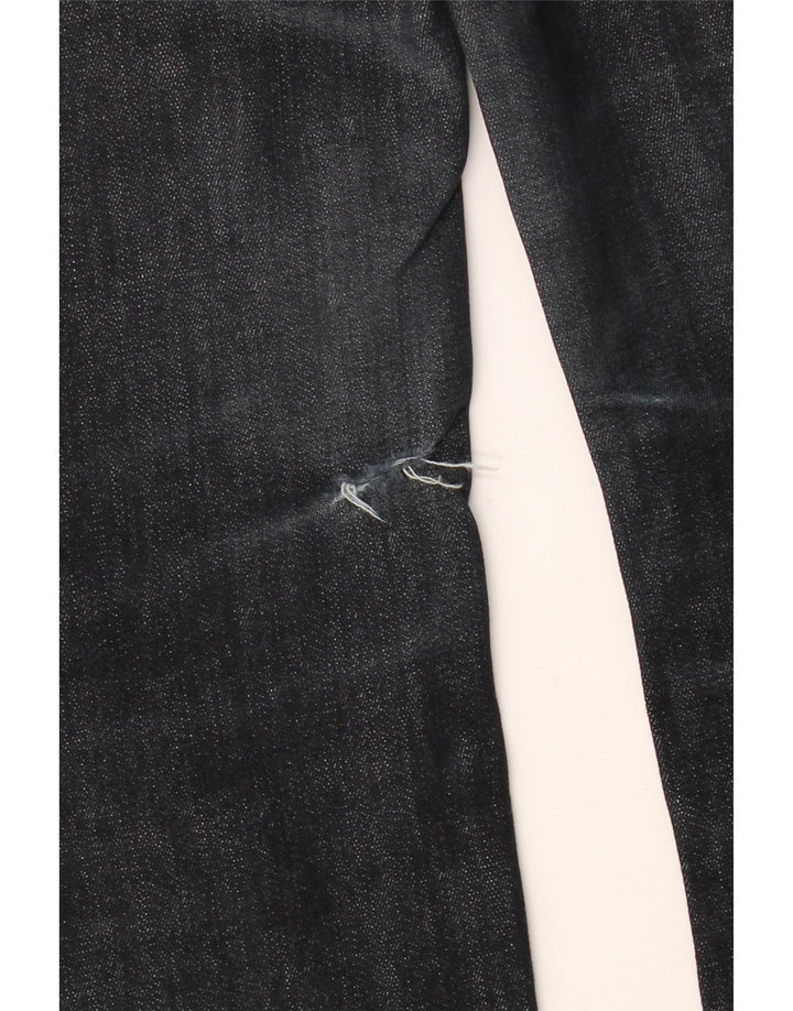 BENETTON Womens Straight Jeans W31 L30 Navy Blue Cotton