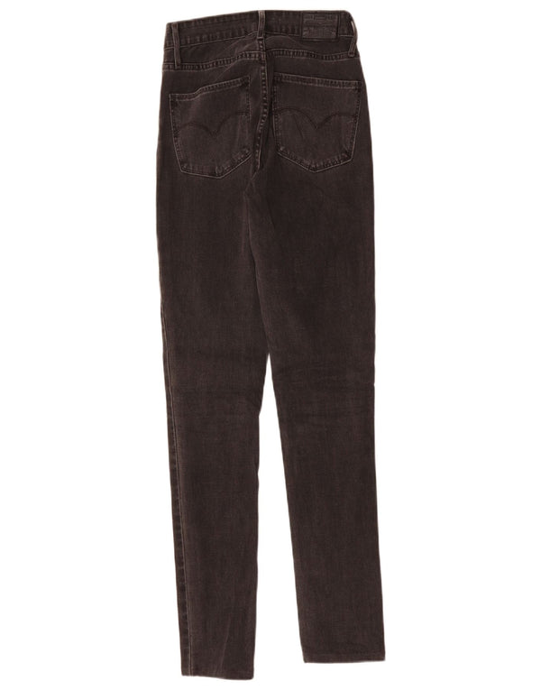 LEVI'S Womens 721 High Rise Skinny Jeans W26 L30 Grey Cotton