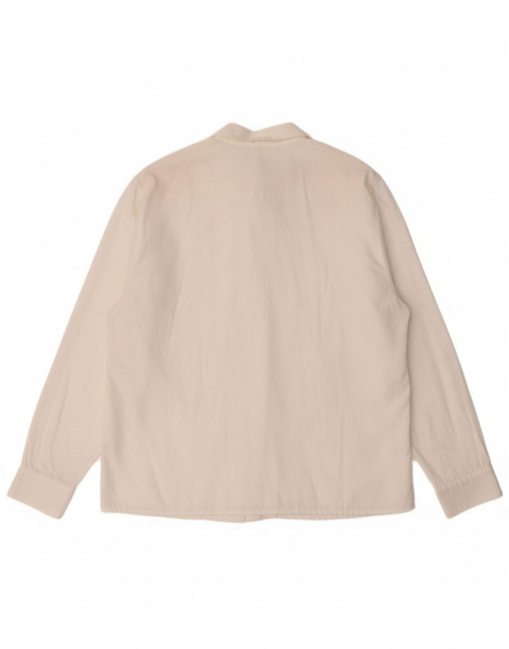 CANDA Womens Oversized Shirt Blouse EU 40 Medium White Viscose