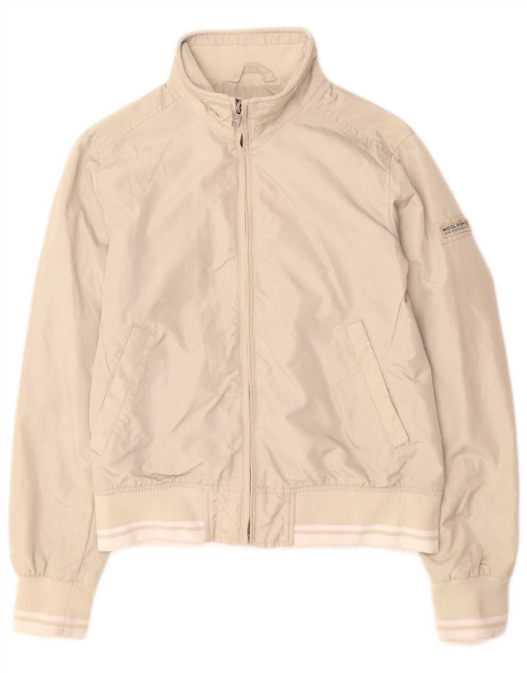 WOOLRICH Boys Bomber Jacket 11-12 Years Beige Nylon
