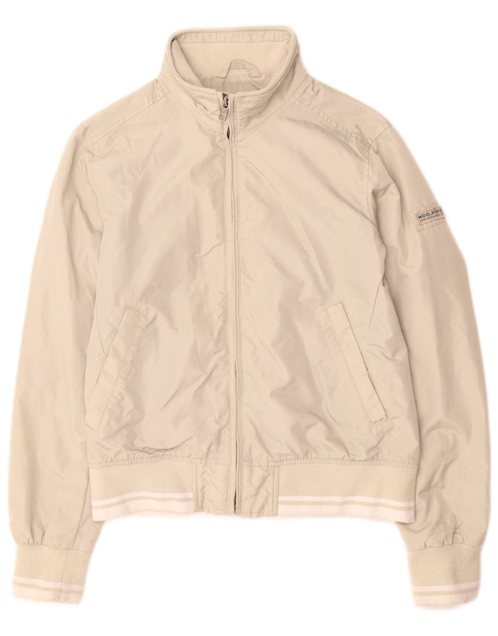 WOOLRICH Boys Bomber Jacket 11-12 Years Beige Nylon